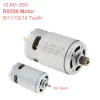 RS550 DC MOTEUR 10.8V / 12V / 16.8V / 18V / 21V Micro Electric Motors avec 9/11/11/14Te