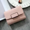 Brieftaschen Frauen Brieftasche Schwarz/Blau/rosa kurze Geldbörse Modehalter Hülle PU Ledermünze 2024 Geldkartentasche