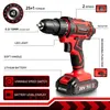 VVOSAI 12V 16V 20V Cordless Drill Electric Screwdriver Mini Wireless Power Driver DC LithiumIon Battery 38Inch 240407