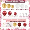 Vintage Burgundy Rose Gold Balloons Garland Arch Kit for Girls Women DIY Birthday Party Wedding Bouquet Anniversary Accessories