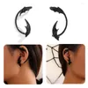 Boucles d'oreilles arrière Gothic Bat Wing Oreau Reploi pour les femmes adolescentes oreilles non percées cartilage de mode Animaux Cuffs Hoop