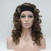 Moda de moda de alta qualidade de moda super sexy Mistura loira Auburn 34 Wig com banda de cabeça Curly Long Half Wig2434929