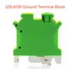 Din Rail Mount Mount Ground Vincer -Block USLKG6 Electric Wire Connectors UK6N Earth Morsettiera Lass Cable 10AWG 6mm2