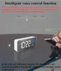 Rechargeable Digital Alarm Clock Voice Control Snooze Night Mode Table Clock Music Electronic LED Clocks Despertador Digital