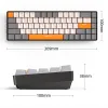 Tangentbord Shuizhixin K68 Mekaniskt tangentbordspel 2.4G Trådlös BT Bluetooth -tangentbord Anpassad spel HOTSWAPPABLE 68 Keys för PC Gamer