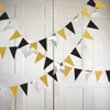 5 metri bandiere di carta in oro nero banner ghirlant garland garland per il nuovo anno di nozze per baby shower decorazioni per la tenda da giardino