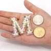 1Pcs Letter Patches Mix Color Rhinestone Pearl Patch Applique For Clothes English Alphabet Patches DIY Crafts Sew Accessories