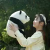 Poupées en peluche 40cm kawaii humain en peluche panda jouet mignon panda remplissage de simulation douce animal ours poupée cadeau d'anniversaire pour enfants j240410