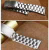 Watch Bands 12 14 16 18 19 20 21 22 24mm High Quality Solid Stainless Steel Curved End Watch Strap Wrist Band Bracelet Accessories With ToolL2404