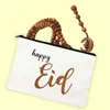 Happy Eid Print Eid Beads Женщины -макияжные сумки лучшие подарки Eid Сумка для хранения Рамадан Подарок Косметический корпус туалетный органайзер Организатор