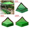 12pin Green Sunshade Net Garden Sun Plantas de cobertura Anti-UV Sombreado 80% Tombra al aire libre Vela de vela Toldo de piscina de malla de privacidad