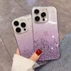 Étui de téléphone à paillettes claires pour iPhone 14 15 13 12 Pro 11 Pro Max XS Max xr x 7 8 Plus Mini Se Couvre de paillettes de gradient mignonne