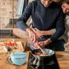 Tigela de tigelas tigela ramen com tampa de lanchonete com sopa de sopa alça de fogão portátil de aço inoxidável