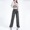 Jeans pour femmes denim femmes plus velours automne hiver haut taille régulière ajustement droit multiples ajustement pantalon chaud