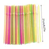 Disposable Cups Straws Drinking 100Pcs Colorful Plastic Curved Flexible For Cocktail Wedding Birthday