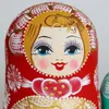 10 couches Poupées de nidification russe en bois Matryoshka décoration intérieure Ornements Gift Russian Dolls Baby Christmas Cadeaux pour les enfants anniversaire Z296C