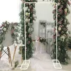 2*1M Boda Archp Facklip Metal Stand Square Flower Frame Decoración de la fiesta de la fiesta del jardín White Square Arch 240329