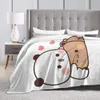 Bubu dudu Panda Bear Branket Soft Warm Flannel Throw for Bed Living Room Picnic Travel Home Sofa 240326