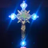 Relíquias da igreja Fatuetas Night Light Crucifix Jesus Cristo Cruz Católico Antigo