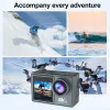 Cameras 5K 30FPS Action Camera Dual IPS Screen Waterproof Bicycle Diving Cam 170 Degree Wide Angle Outdoor Video Camera WiFi Timed Photo