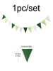 Dekoracja imprezy 2PCS świeży zielony proporczyk Banner Banner Bunting Bunting Flowers.