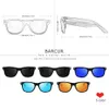 Barcur Black Walnut Wood Sunglasses pour l'homme Polarisé Sqare Sun Glasses Men UV400 Eyewear Accessory Box Original 240410