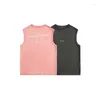 Men's Tank Tops NXXTRESS Fashion Brand Design Sense Washed Vest T-shirt Men And Women Oversize Casual Ins Undershirt Sleeveless Tee