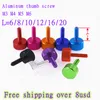 5pcs-10pcs/lot M3 M4 m5 m6 colourful Aluminum Knurled Thumb Screw Flat Head DIY Computer Case Adjust Screw length 6mm to 20mm