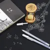 3pcs Penna di evidenziatore in oro impermeabile in argento bianco marker spazzola per fodera per evidenziare la vernice anime design arte f393