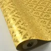 Europäischer Stil Luxus Golden Damaskus Hintertapeten Blume 3d Roll Wohnzimmer TV Sofa Schlafzimmer Wohnkultur PVC Vinyl Wallpapiere