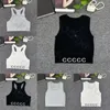 Eenvoudige dunne sportvest vrouwen breien ronde nek dunne tanktops shirt casual mouwloze crop tops