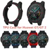 Accesorios de reloj de Smart Watch Case Cubierta Protector de parachoques para Huawei-Watch GT2 46 mm TPU Soft Watch Protect Frame Cover