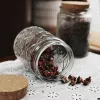 Retro Begonia Mönster Glas Sealed Jar Creative Food Grade Torkad Fruit Snack Nut Storage Jar Kök Lagring