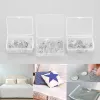 40/50st Twist Pin klädsel KLAR RUND/FLOWER HEAD INSERT NAIL TAIL HOLD DIY CRAFT SOFA POOL COVER BED-KIRT DECORATION