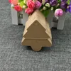 50pcs/Los Weihnachtsbaum handgefertigte Papierhänge -Tags Verpackungsetikett leere Baumform für Festival Geschenk Souvenirs Preis Etikett Tags
