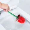 1PC Lovely Cherry Shape Toilet Brush Soft Brush Head Toilet Brush Holder Set Wall Hanging Household Cleaning WC Accessories