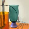 カラーボロシリケートガラスマグカップS曲線波形状熱耐性ガラスカップ赤ワインカクテルコーヒーアイスウォーターカップ
