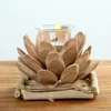 Kerzenhalter Holz rustikaler Lotus Stand Votiv Cups Bowl Halter für Farmhouse Home Wedding Party