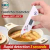 Elektronisk termometer LCD Digital Display Scalable Probe Kitchen Food Temperatur Testare Bärbar vattenmjölktermometer