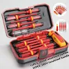 15PCS 380V/13PCS 1000V Changeable Insulated Screwdriver Set And Magnetic Slotted Bits Repair Tool Electrician Tools Set