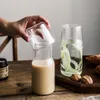 Carafe d'acqua trasparente con vetro di copertura bottiglia di acqua calda fredda semplice succo di succo di bevanda tazza di tè tazza da tè resistente al calore