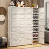 Simple Modular Shoe Rack Plastic Shoe Cabinet Large Capacity Hallway Storage Organizer Closet Space Saver Corner Home Furniture