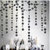 13Ft Pearl White Paper Circle Dots Garland for Birthday Halloween Party Hanging Round Streamers Baby Bridal Shower Decorations