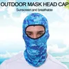 Bandanas Fahrrad Fahrradstaubdichte Balaclava Anti-UV Full Cover Sun Protection Camo Solid Mode Outdoor Sport Kapuze Maske Wanderung Wanderung Kopfbedeckung