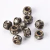 10pcs Rondelle 8mm 10mm Crystal Ball Hollow Metal Loose Spacer Beads for Jewelry Making DIY Crafts Findings