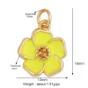 Sweet Spring Colorful Flower Charm Pendant, Trendy Multicolor Sakura Emalj halsband Tillbehör Handiga hantverksmycken leveranser M28