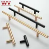 WV Brass Gold Black Kitchen Sainet American Handles T Bar Straight Door Ручки тяги диаметром 96 мм ручки гардероб 221