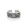 Anelli a grappolo Horus Eye of God Hip Hop Male Silver Colore Silver Rely Aperture Reswable Ring per donne gioielli di lusso