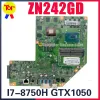 Moederbord Zn242GD laptop moederbord voor ASUS Zen Aio Zn242 Zn242G Maatbord I58300H I78750H GTX1050/V4G 100% werkt