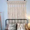 Bohemian Macrame Curtain Tapestry Mur suspendu macrame Woven Door Curtain Divider suspendu Ratcher de rêve pour le salon de la chambre